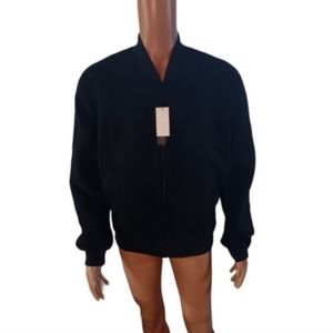 Perry ellis faux suede bomber jacket